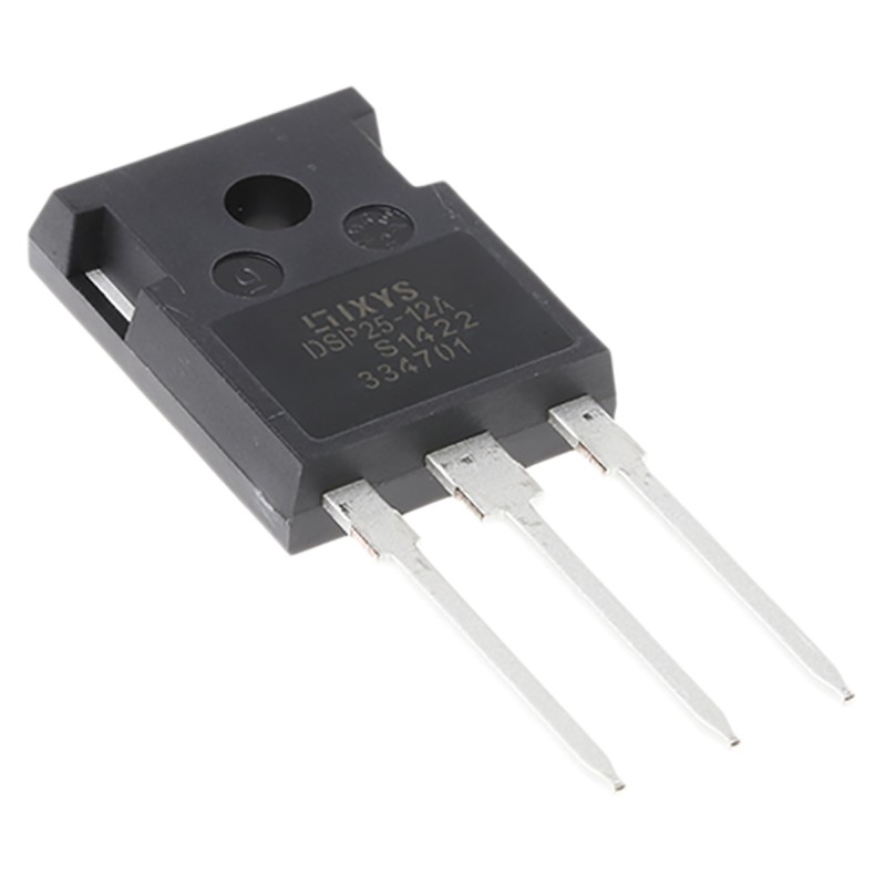 1 pcs - IXYS 1200V 28A, Dual Rectifier Diode, 3-Pin TO-247AD DSP25-12A