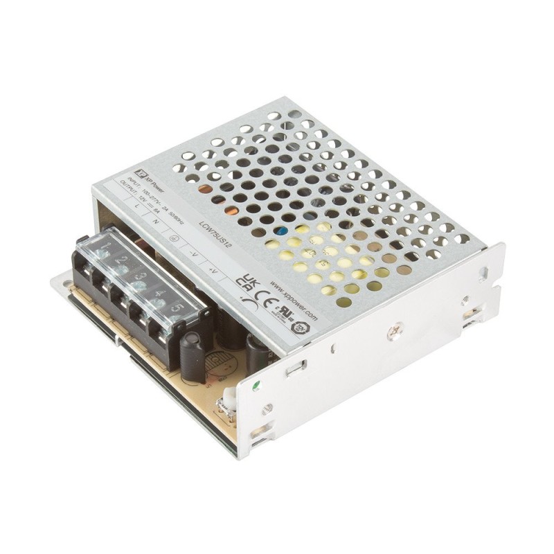 1 pcs - XP Power AC-DC Power Supply, LCW75US15, 15V dc, 5A, 75W, 1 Output, 85 - 305V ac Input Voltage