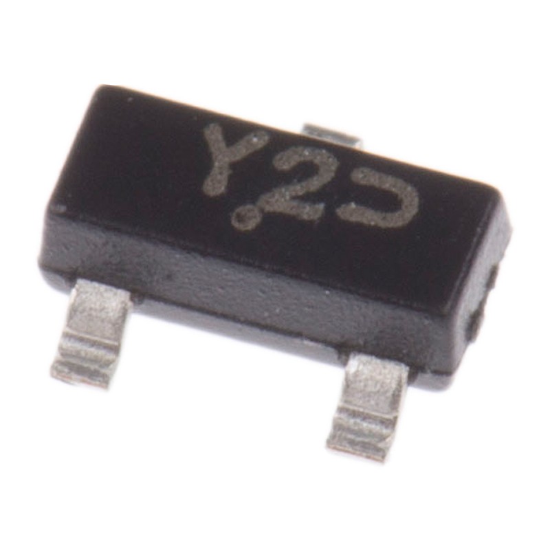 1 pcs - onsemi, 12V Zener Diode 5% 300 mW SMT 3-Pin SOT-23