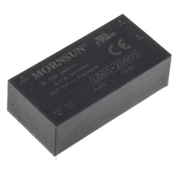 1 pcs - RS PRO Switching Power Supply, 5V dc, 1A, 5W, 1 Output, 110 - 370 V dc, 85 - 264 V ac Input Voltage
