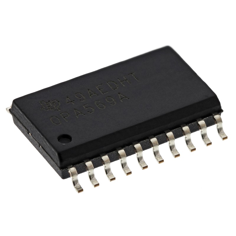 1 pcs - OPA569AIDWP Texas Instruments, Precision, Op Amp, RRO, 1.2MHz, 3 V, 5 V, 20-Pin SOIC