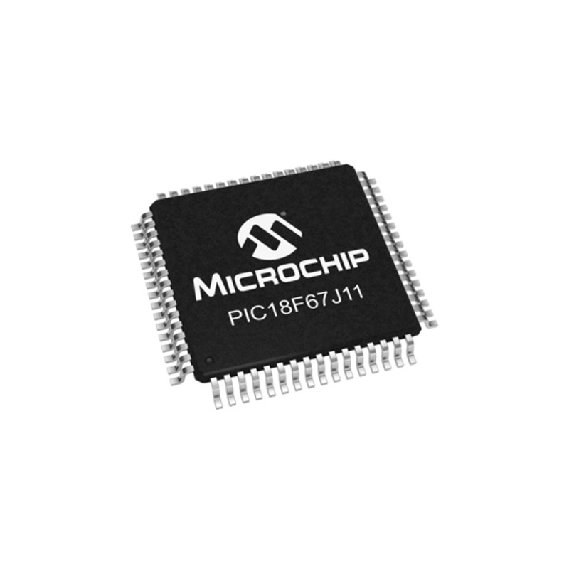 1 pcs - Microchip PIC18F67J11-I/PT, 8bit PIC Microcontroller, PIC18F, 48MHz, 128 kB Flash, 64-Pin TQFP