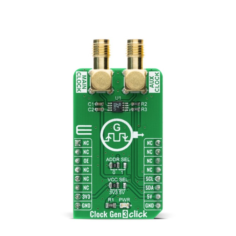 1 pcs - MikroElektronika MIKROE-4171, Clock Gen 3 Click for LTC6904 for LTC6904