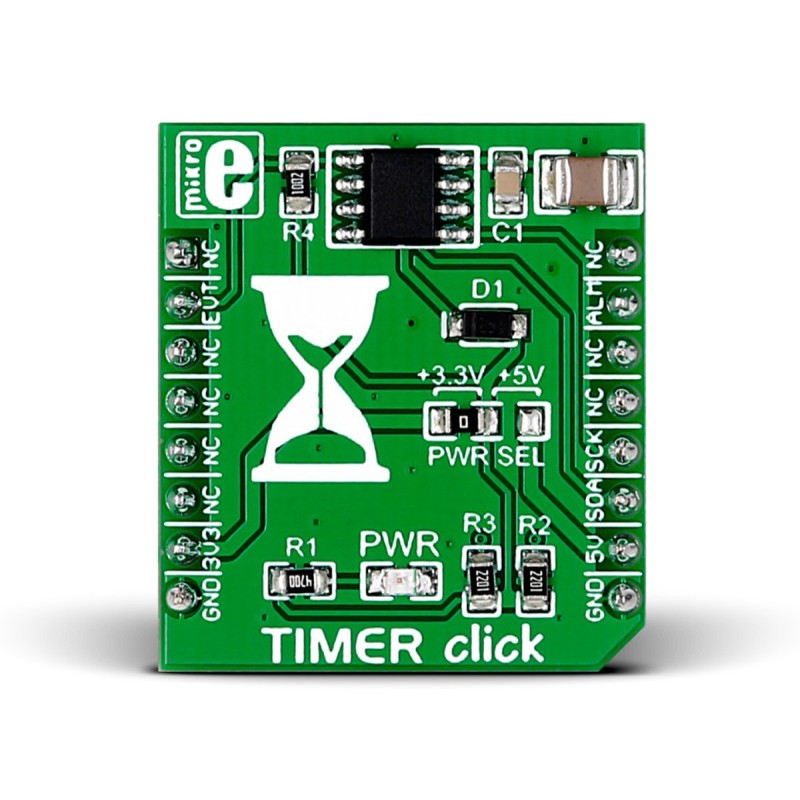 1 pcs - MikroElektronika MIKROE-2333, TIMER Elapsed Time Counter mikroBus Click Board for DS1682