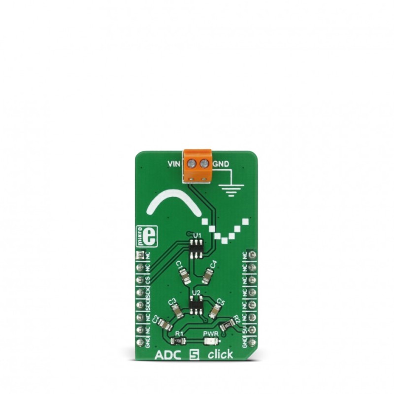 1 pcs - MikroElektronika MIKROE-2846 ADC 5 Click mikroBus Click Board Signal Conversion Development Tool
