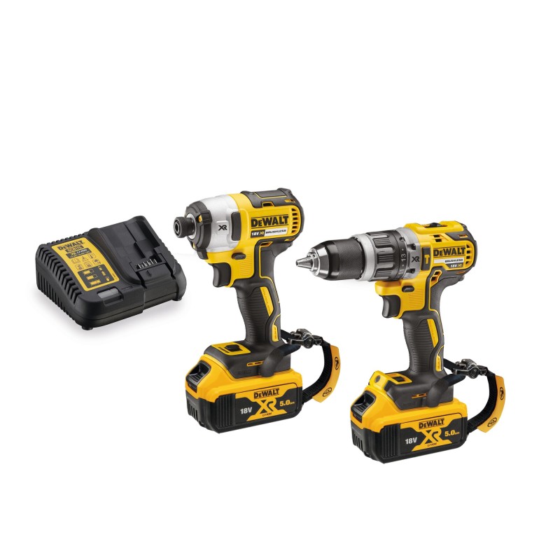 1 pcs - DeWALT DCK266P2LR-GB, 18V Cordless Cordless Power Tool Kit - Cordless Twin Kit