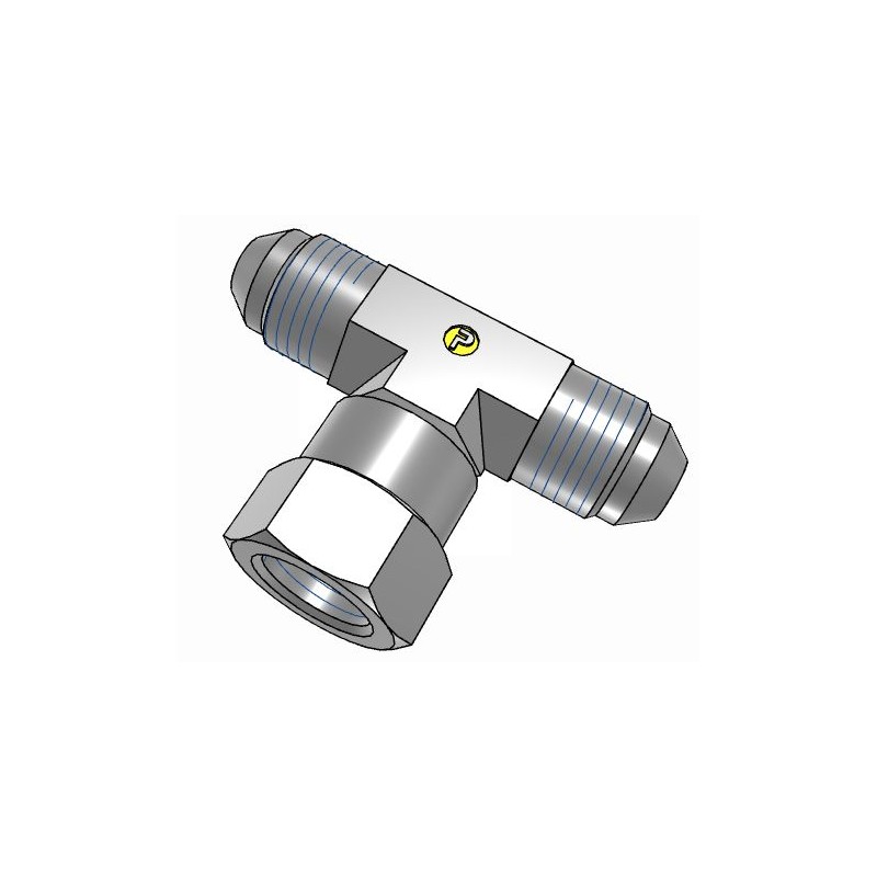1 pcs - Parker Hydraulic Swivel Nut Tee UNF 1/2-20 Male to UNF 1/2-20 Female, 5S6MXS
