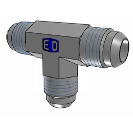 1 pcs - Parker Hydraulic Union Tee Compression Tube Fitting UNF 3/4-16 Male to UNF 3/4-16 Male, 8JMTXS