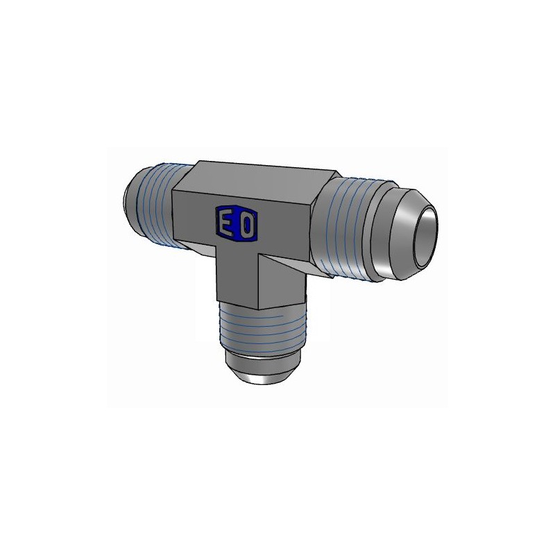 1 pcs - Parker Hydraulic Union Tee Compression Tube Fitting UNF 3/4-16 Male to UNF 3/4-16 Male, 8JMTXS