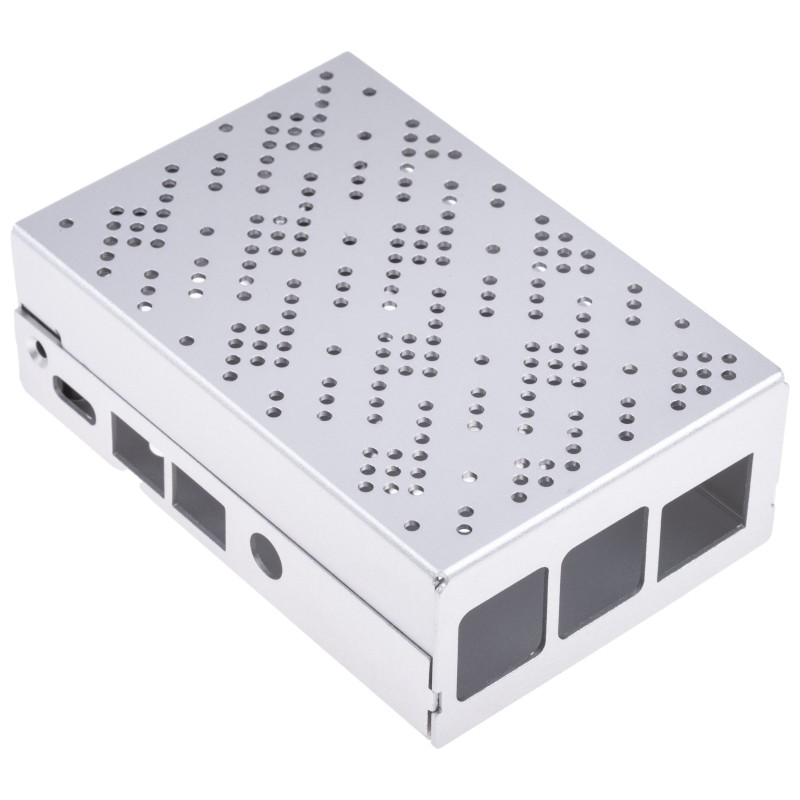 1 pcs - Okdo Aluminium Case for use with Raspberry Pi 4 Model in Grey