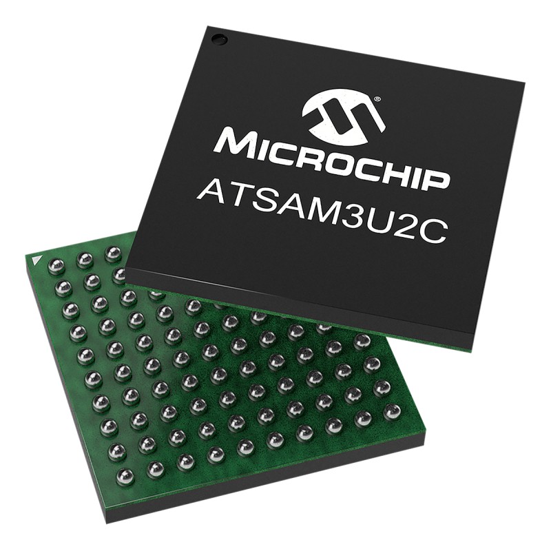 1 pcs - Microchip ATSAM3U2CA-CU, 32bit ARM Cortex M3 Microcontroller, SAM3U, 96MHz, 128 kB Flash, 100-Pin TFBGA