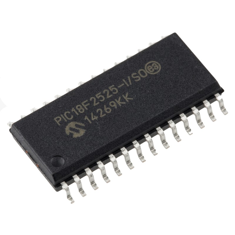 1 pcs - Microchip PIC18F2525-I/SO, 8bit PIC Microcontroller, PIC18F, 40MHz, 1.024 kB, 48 kB Flash, 28-Pin SOIC