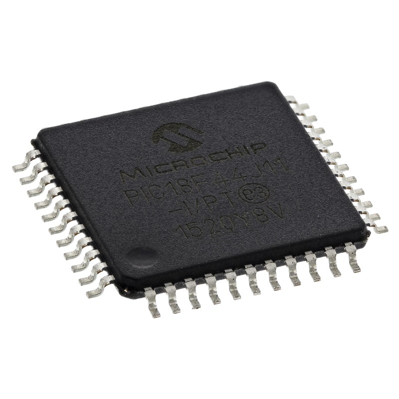 1 pcs - Microchip PIC18F44J11-I/PT, 8bit PIC Microcontroller, PIC18F, 48MHz, 16 kB Flash, 44-Pin TQFP