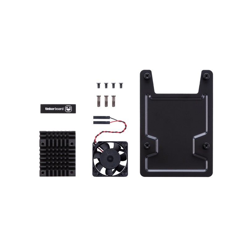 1 pcs - Asus Tinker Open Case DIY Kit with Fan for use with Tinker Board and Tinker Board S Single Board Computers