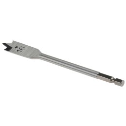 1 pcs - RS PRO Chrome Vanadium Steel Flat Wood Drill Bit, 16mm Diameter, 152.4 mm Overall