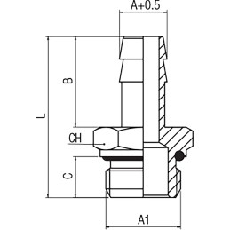 10 pcs - RS PRO Hose Connector Hose Tail Adaptor, BSPP 1/8in 8mm ID, 5 MPa, 50 bar