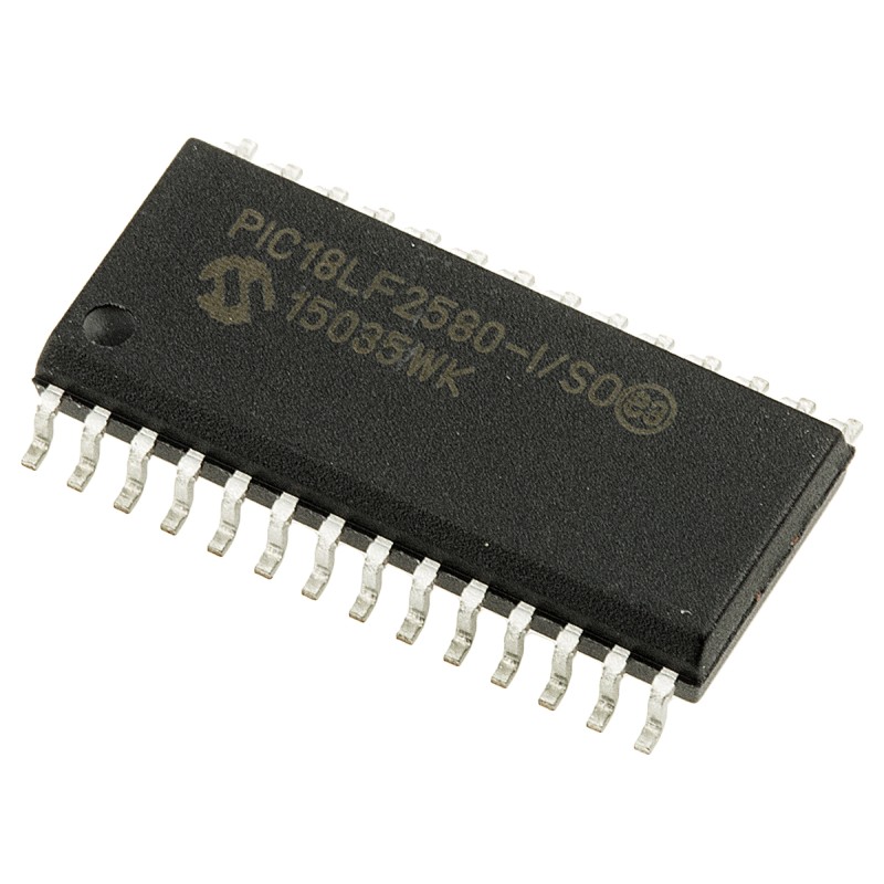 1 pcs - Microchip PIC18LF2580-I/SO, 8bit PIC Microcontroller, PIC18F, 40MHz, 32 kB, 256 B Flash, 28-Pin SOIC