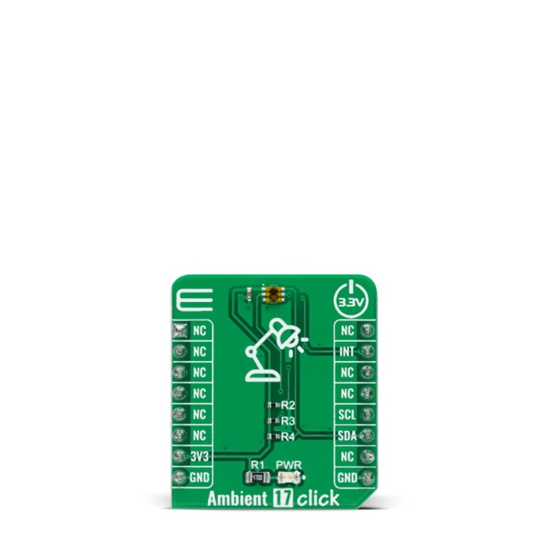 1 pcs - MikroElektronika Ambient 17 Click Ambient Light Sensor Add On Board for TSL2572 mikroBUS socket