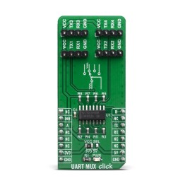 1 pcs - MikroElektronika UART MUX Click SN74LV4052A mikroBus Click Board for Infotainment, Telecommunications MIKROE-3878