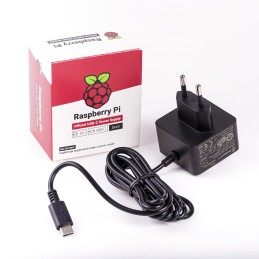 1 pcs - Raspberry Pi Power Supply, USB Type C with EU Plug Type, 1.5m