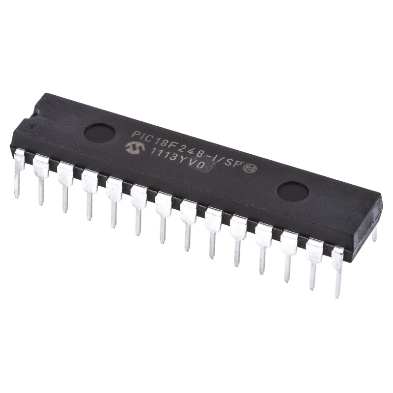 1 pcs - Microchip PIC18F248-I/SP, 8bit PIC Microcontroller, PIC18F, 40MHz, 16 kB, 256 B Flash, 28-Pin SPDIP
