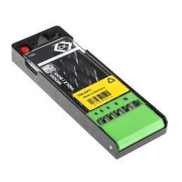 1 pcs - CK 5-Piece Twist Drill Bit Set for Wood, 10mm Max, 4mm Min, HSS Bits