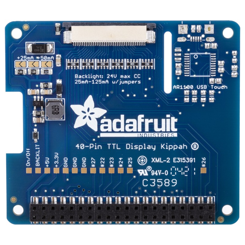 1 pcs - ADAFRUIT INDUSTRIES, DPI TFT Kippah
