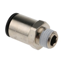 2 pcs - Legris LF3000 Series Straight Threaded Adaptor, R 1/4 Male to Push In 12 mm, Threaded-to-Tube Connection Style