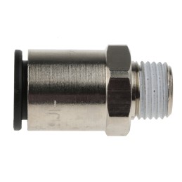 2 pcs - Legris LF3000 Series Straight Threaded Adaptor, R 1/4 Male to Push In 12 mm, Threaded-to-Tube Connection Style
