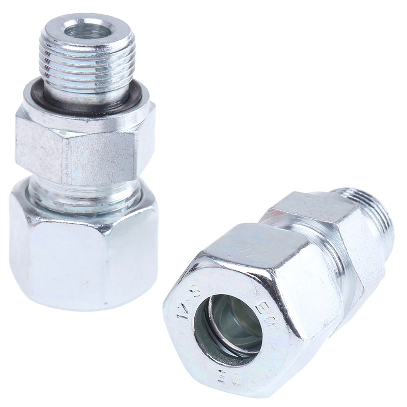 2 pcs - Parker G 3/8 Steel Male Stud for 12mm