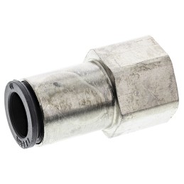 2 pcs - Legris LF3000 Series Straight Threaded Adaptor, G 3/8 Female to Push In 10 mm, Threaded-to-Tube Connection Style