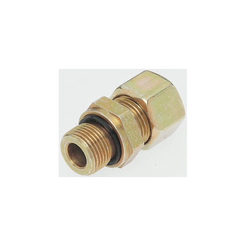 2 pcs - Parker GE-R-ED Series Straight Threaded Adaptor, G 3/8 Male to Push In 12 mm, Threaded-to-Tube Connection Style
