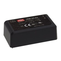 1 pcs - MEAN WELL Switching Power Supply, IRM-30-24, 24V dc, 1.3A, 31W, 1 Output, 85 - 264V ac Input Voltage