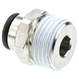 2 pcs - Legris LF3000 Series Straight Threaded Adaptor, R 1/2 Male to Push In 10 mm, Threaded-to-Tube Connection Style