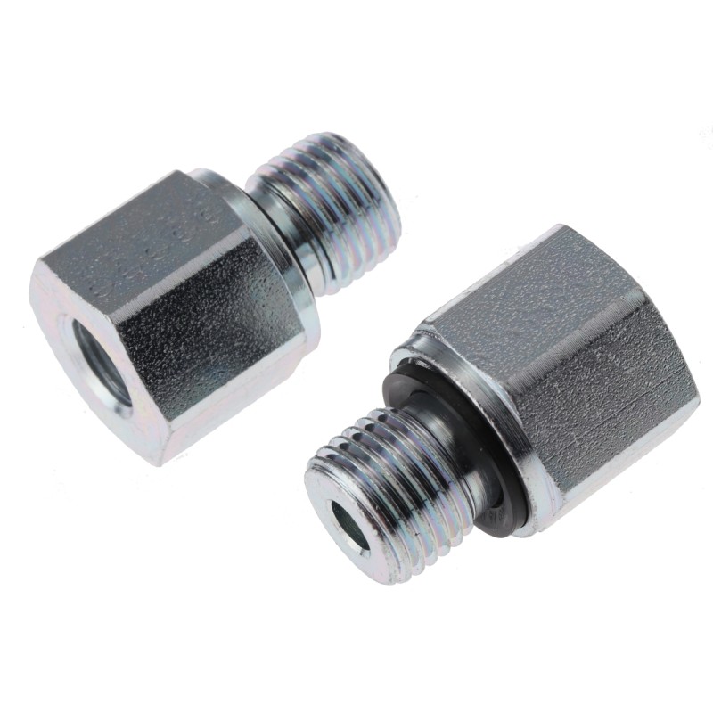 2 pcs - Parker Hydraulic Straight Threaded Reducer G 1/4 Male to G 1/8 Female, RI1/4EDX1/8CF