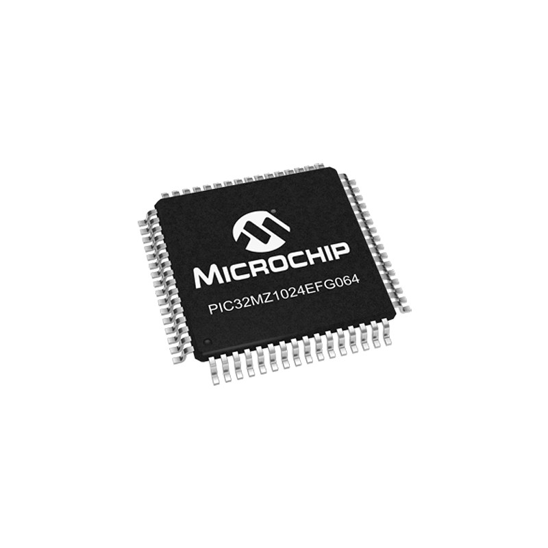 1 pcs - Microchip PIC32MZ1024EFG064-I/PT, 32bit MIPS® MicroAptiv™ Microcontroller, PIC32MZ, 200MHz, 1024 (Flash) kB, 160 (Boot