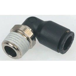 2 pcs - Legris LF3000 Series Elbow Threaded Adaptor, R 3/8 Male to Push In 14 mm, Threaded-to-Tube Connection Style