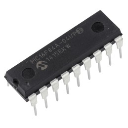 1 pcs - Microchip PIC16F84A-04I/P, 8bit PIC Microcontroller, PIC16F, 4MHz, 1024 x 14 words, 64 x 14 words Flash, 18-Pin PDIP