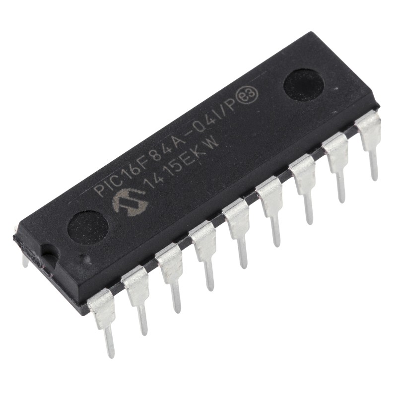 1 pcs - Microchip PIC16F84A-04I/P, 8bit PIC Microcontroller, PIC16F, 4MHz, 1024 x 14 words, 64 x 14 words Flash, 18-Pin PDIP