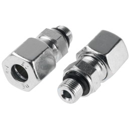 2 pcs - Parker GE-R-ED Series Straight Threaded Adaptor, G 1/8 Male to Push In 8 mm, Threaded-to-Tube Connection Style