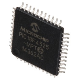 1 pcs - Microchip PIC18F4525-I/PT, 8bit PIC Microcontroller, PIC18F, 40MHz, 1.024 kB, 48 kB Flash, 44-Pin TQFP