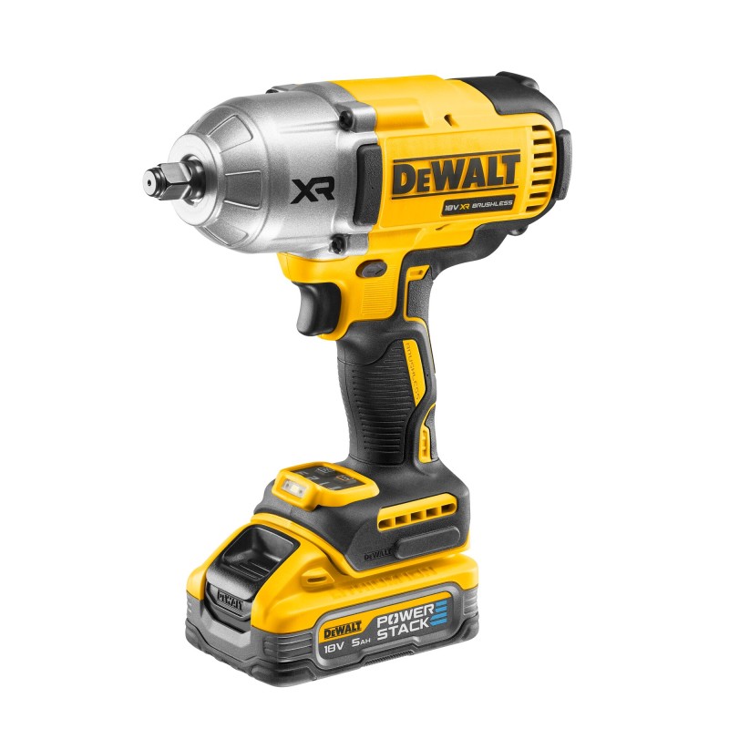 1 pcs - DeWALT 1/2 in 18V, 5Ah Cordless Impact Wrench, UK Plug