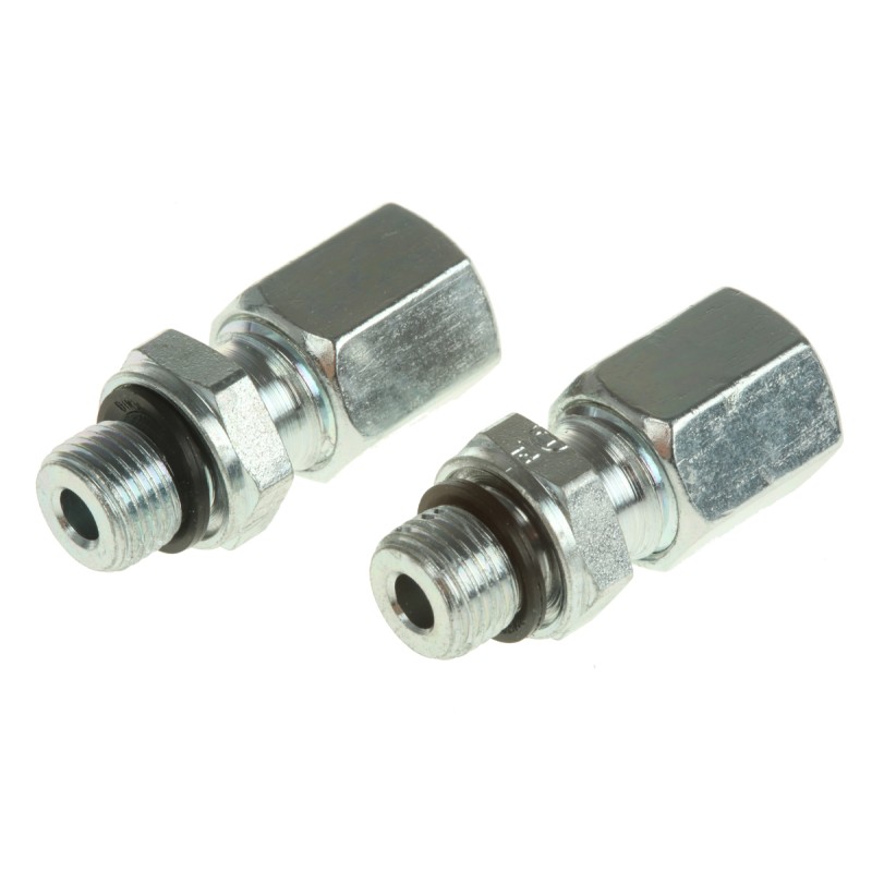 2 pcs - Parker WH Series Banjo Threaded-to-Tube Adaptor, G 1/8 Male to Push In 6 mm, Threaded-to-Tube Connection Style