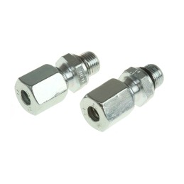 2 pcs - Parker WH Series Banjo Threaded-to-Tube Adaptor, G 1/8 Male to Push In 6 mm, Threaded-to-Tube Connection Style