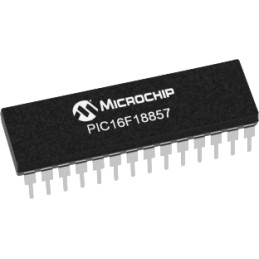 1 pcs - Microchip PIC16F18857-I/SP, 8bit 8 bit CPU Microcontroller, PIC16, 32MHz, 56 kB Flash, 28-Pin SPDIP
