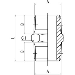 10 pcs - RS PRO Brass Pipe Fitting, Straight Threaded Nipple, Male 1/8in to Male 1/8in