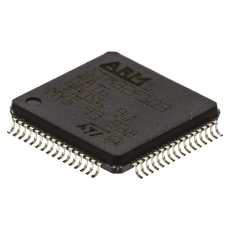 1 pcs - STMicroelectronics STM32F103R8T6, 32bit ARM Cortex M3 Microcontroller, STM32F1, 72MHz, 64 kB Flash, 64-Pin LQFP