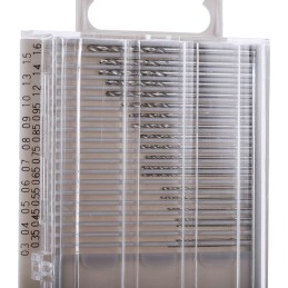 1 pcs - RS PRO 20-Piece Twist Drill Bit Set for Multi-Material, 1.6mm Max, 0.3mm Min, HSS Bits