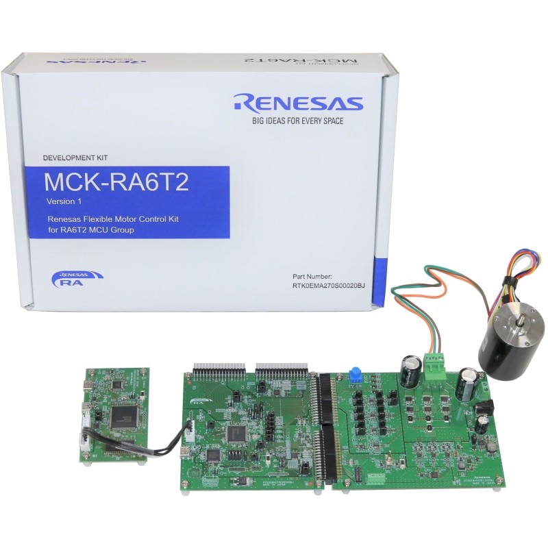 1 pcs - Renesas Electronics MCK-RA6T2 Motor Control for RA6T2 for Brushless DC Motor R42BLD30L3, Communication Board