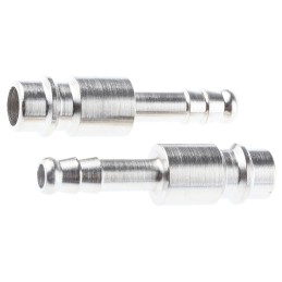 5 pcs - RS PRO Steel Male Pneumatic Quick Connect Coupling, 6mm Hose Barb